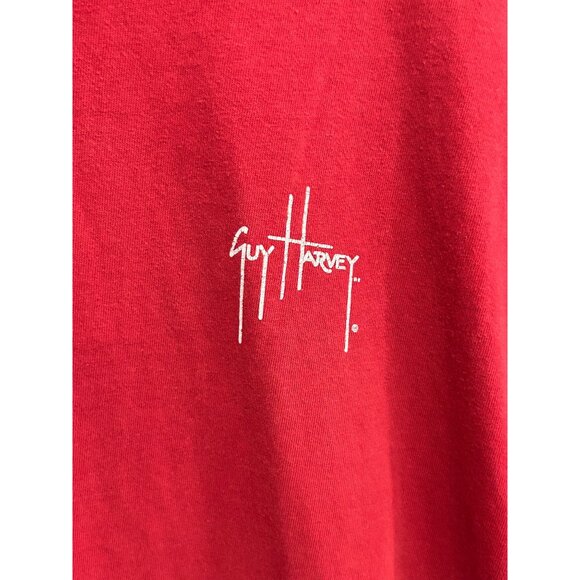 Guy Harvey Red Short Sleeve T-Shirt With Fish Graphic Size M - Picture 4 of 8